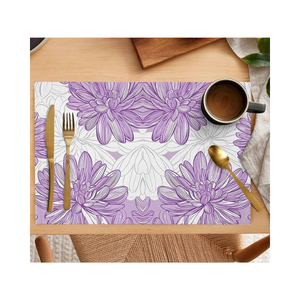 Mantel Individual de Algodón con Hortensias Púrpuras y Diseño Botánico, 30x45 cm, 115g, Fabricante Indio para Textiles Personalizados - Product Image 6