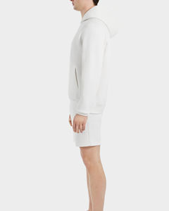 Sweat-shirt en coton mélangé personnalisé de qualité supérieure, tenue d'hiver décontractée, poche kangourou, cordons de serrage réglables, confort ultime, teint uni - Product Image 3