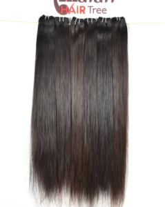 Meilleure qualité naturelle en gros vendeur de vagues profondes indiennes, extensions de cheveux humains raides bon marché à double tirage - Product Image 4