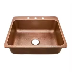 <b>Vintage</b> Inspired Copper Sink With Polished Surface Adding Classic Elegance Luxury Style And Lasting Durability - Product Image 3