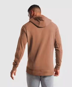 Sudadera con capucha y cremallera para hombre, de forro polar grueso 100% algodón/poliéster, transpirable, ecológica, teñida lisa, ideal para invierno - Product Image 4