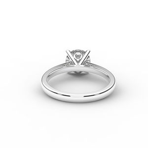 IGI Certified Round Cut Lab Grown Diamond Solitaire Engagement / Wedding <b>Ring</b> in Solid 925 Sterling Silver - Product Image 4