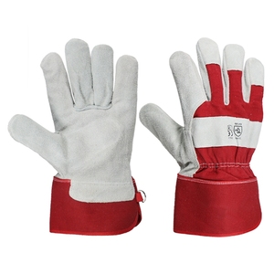 Guantes de trabajo de cuero dividido de vaca Guantes de seguridad industrial de alta resistencia para soldadura de construcción y trabajo agrícola - Product Image 5