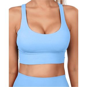 2025 Custom Logo Cross Back Sports <b>Bra</b> for Women Workout Fitness & Yoga Wear Sexy Seamless Yoga <b>Bra</b> with Plus Size Option - Product Image 1