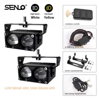 Phares LED pour moto SENLO X2 Plus, phares auxiliaires de conduite/phares antibrouillard RCJ, état neuf, grande puissance 90W 24V