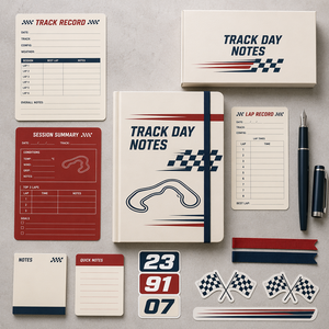 <span class=keywords><strong>Quaderno</strong></span> da Corsa LABON Personalizzato A5 con <span class=keywords><strong>Copertina</strong></span> <span class=keywords><strong>Rigida</strong></span> Blu Navy e Bandiera a Scacchi Rossa per Appunti sul Circuito, Impostazioni di Giro, Meteo e Registrazione del Tempo - Product Image 3