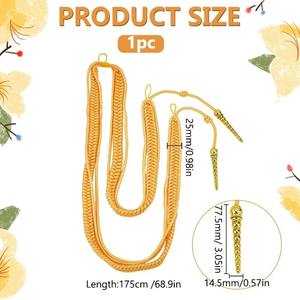 Cordon fil doré Aguillette Aiglet Aglet pour soldat Costume Accessoires Coton Garde d'honneur Art Troupe Officier Epaule - Product Image 5