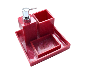 Juego de baño de resina hecho a mano de excelente calidad de 7 piezas a precio barato artesanías con excelente calidad - Product Image 2