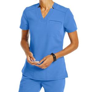 Venta al por mayor de alta calidad Scrub enfermera Jogger estiramiento Scrub traje médico uniformes conjuntos de moda uniformes de enfermería para mujer - Product Image 1