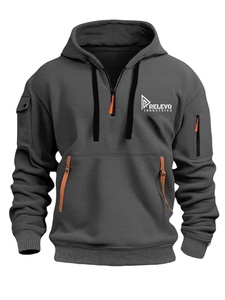 <b>Fleece</b> <b>Men</b> Pullover Hoodie Breathable Design Custom Logo Solid <b>Black</b> Colors Heavyweight Fabric For Man Hoodie - Product Image 6