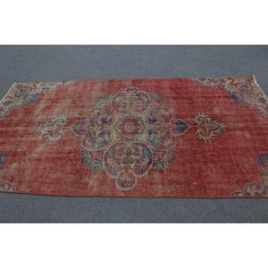 Tapis turc de 4,2 x 8 pieds, tapis vintage, tapis camouflage rouge - Product Image 3