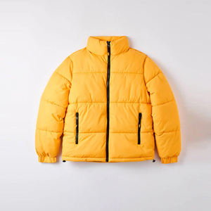 Tùy Chỉnh Thực hiện Thiết Kế Mới Chất Lượng Cao Màu Vàng Mùa Đông Ấm Áp Màu Rắn Thoải Mái Phù Hợp Trống Tùy Chỉnh Nóc Áo Khoác Cho Nam Giới - Product Image 5