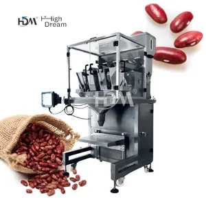 Small Red Beans Pea 2.4L Hopper 4 Head Linear Multihead Combination Weigher