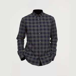 Camisa de Manga Larga a Cuadros, Estilo Vintage, Lavada al Ácido, Desgastada, con Botones y Logotipo Personalizado Bordado - Product Image 5