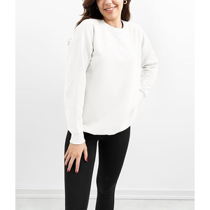 Sudaderas de lana con hombros caídos informales de gran tamaño para mujer, jersey de manga larga, trajes de otoño, ropa de invierno - Product Image 4