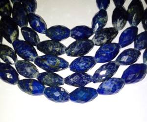 Lapis Lazuli ธรรมชาติลูกปัดพลอย briolette ขนาด7x12-8x16mm 8นิ้วยาวเส้น - Product Image 2