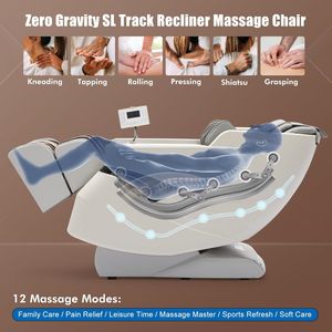 Chaise de massage électrique portable zéro gravité pour le corps entier, les jambes et la taille, en cuir, avec fonction musicale pour une décoration moderne et luxueuse - Product Image 2