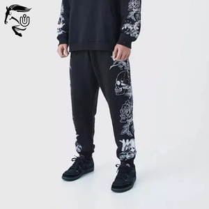 Chándal de hombre de algodón pesado 100% personalizado con Sudadera con capucha pantalones de chándal logotipo serigrafiado en el lateral talla XXL para el invierno - Product Image 6