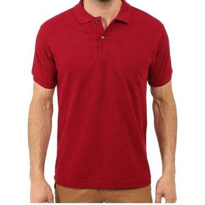 Polo à manches courtes pour hommes en coton de haute qualité à séchage rapide anti-rides tissu de jersey tricoté foncé imprimé solide pour le golf - Product Image 3