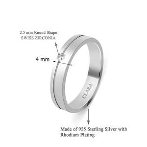 NOVAMART Fine Buy Premium 925 Pure Sterling <b>Silver</b> <b>Rings</b> for <b>Men</b> Turquoise Geometric Inlay Rhodium Plated Everyday Wear Jewelry - Product Image 2
