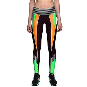 Pantalones de Yoga de cintura alta con LOGO personalizado para entrenamiento en el gimnasio, ropa activa para mujer, medias de Spandex/nailon a cuadros, cierre con cordón fruncido - Product Image 6