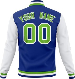 Veste universitaire personnalisée, blousons bombardiers décontractés pour hommes et femmes avec lettres cousues et chiffres - Product Image 4