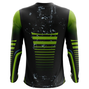 เสื้อตกปลาแขนยาวพิมพ์ลายปลาแห้งเร็วป้องกันรังสียูวี - Product Image 2