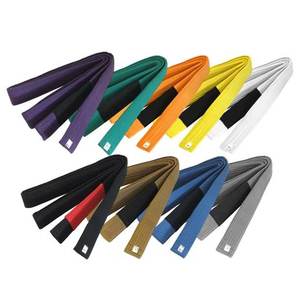 Cinturón BJJ de 100% algodón y 300cm de largo, opciones multicolores para entrenamiento de artes marciales de Karate, equipo OEM personalizable verificado por PayPal - Product Image 6