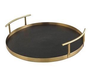 Bandeja de Metal para decoración de mesa de alta calidad, bandeja de Catering de forma redonda para restaurante de Hotel, bandeja de servicio de alta calidad - Product Image 1