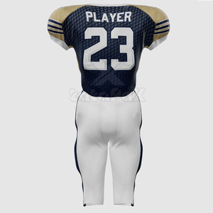 ชุดยูนิฟอร์มอเมริกันฟุตบอลผู้ชายแบบสั่งทำพิเศษ ผ้าสแปนเด็กซ์/โพลีเอสเตอร์คุณภาพสูง ระบายอากาศได้ดี พิมพ์ลาย  ไซส์ใหญ่ แขนสามส่วน - Product Image 5