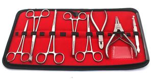Kit Profesional de 8 Piezas para Perforaciones Corporales, Pinzas Manuales para Perforaciones de Oreja, Nariz y Pezón con Estuche de Cuero PU - Product Image 5