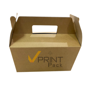 Caja de Pastel de Papel Kraft Impresa Personalizada con Asa y Ventana Transparente, Caja de Embalaje para Panadería de Grado Alimenticio - Product Image 1