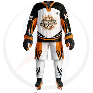 Conjunto de uniforme de hockey sobre hielo personalizado para jugadores adultos y jóvenes ropa deportiva de secado rápido de tela transpirable - Product Image 1