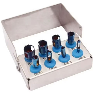 Ensemble d'instruments de trephine dentaire en acier inoxydable de haute qualité 2025, fabriqué sur mesure, 8 pièces, manuel, réutilisable, instruments hospitaliers - Product Image 1