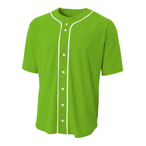 Chemise de baseball unie boutonnée en polyester OEM 100% Maillot de softball unisexe du fabricant et exportateur de vêtements de sport COSH - Product Image 4