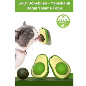 Balle tournante pour chat en herbe comestible naturelle style avocat Mucit Home - Product Image 2