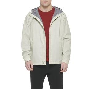 Chaqueta Cortavientos Retro Ligera para Hombre con Logotipo Personalizado, Cierre de Cremallera, Impermeable, Colores Contrastantes - Product Image 1