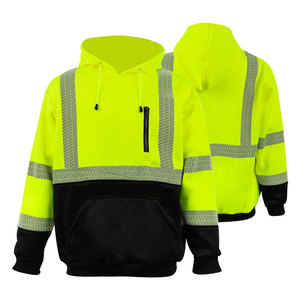 Sudadera con capucha de uniforme de trabajo de alta calidad Super Visible Hivis chaqueta de sudadera de seguridad reflectante al por mayor sudaderas con capucha de alta visibilidad - Product Image 4