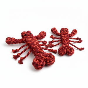 Jouet de luxe pour animaux de compagnie Coral Pop, design homard plus épais et plus résistant, jouet couineur écologique pour chiens et chats, fabriqué en corde et nylon durables, cadeau pour chiens et chats - Product Image 1