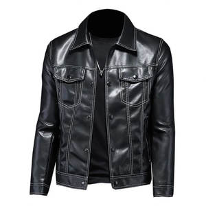 Chaqueta de cuero para hombre personalizada de calidad más popular, chaqueta de cuero para moto de alta calidad hecha en Pakistán para hombre - Product Image 1