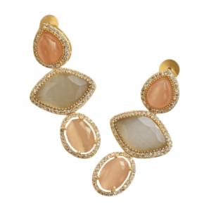 Pendientes de Lujo con Piedras Preciosas, Chapados en Oro Pulido y Joyería de Primera Calidad - Product Image 4