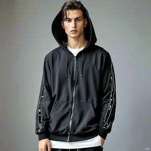 Automne hiver hommes pull à capuche personnalisé surdimensionné Polyester sport sweat avec impression OEM respirant et mèche conception - Product Image 3