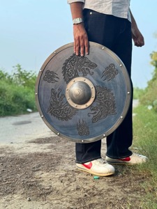 Thế giới huyền thoại của các chiến binh Bắc Phương Khiên Rồng Viking thủ công, khiên chức năng cho các trận chiến của nhà sản xuất dao - Product Image 5