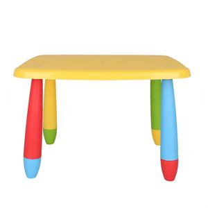 WELL HOME Table d'appoint rectangulaire en plastique jaune pour enfants 73x58x48 cm - Product Image 4