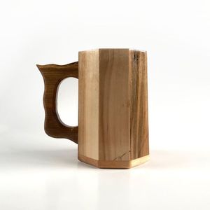 Tasse à bière en bois créative avec poignée moderne style tasse à café en céramique à vendre pour la fête de Noël - Product Image 6