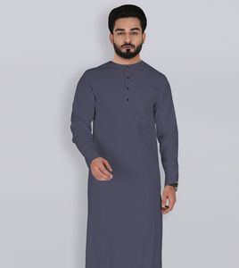Robe Ethique Musulmane Traditionnelle Style Qatar Thobe de Prière pour Homme Costume à Blocs de Couleurs Brillants pour Hommes Islamique Vente Chaude Vêtements pour Hommes Jubbah - Product Image 4