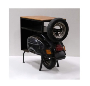 Công Nghiệp Cổ Điển Đồ Nội Thất Cổ Điển Thiết Kế Cổ Điển Cũ Xe Tay Ga Rắn Bằng Gỗ Trên Bàn Thanh, Nhà Hàng & Quán Cà Phê Thanh Xe Tay Ga Bảng - Product Image 4