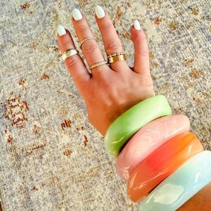 Pulsera de Boda ERESI de Lujo Hecha a Mano con Baño de Oro de 18K PVD, Ecológica, de Acrílico, Nueva Llegada, Brazaletes con Nudo de Bambú para Mujer - Product Image 3