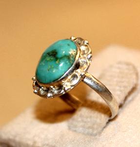 Anillo de moda de plata 925 para mujer, gran oferta, tecnología de canal personalizado de piedras preciosas turquesas de grado superior, OEM disponible - Product Image 2