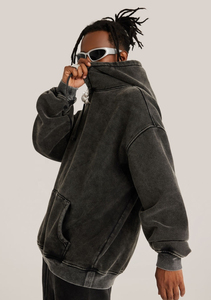 Sudadera con Capucha para Hombre, 100% Algodón, Lavado Ácido, Estilo Vintage, Ecológica, Serie High Street, Lavado a la Piedra, Invierno, Servicio OEM Disponible - Product Image 6